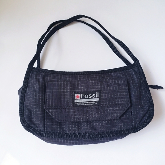 Fossil Handbags - Vintage Fossil Black Nylon Mini Bag